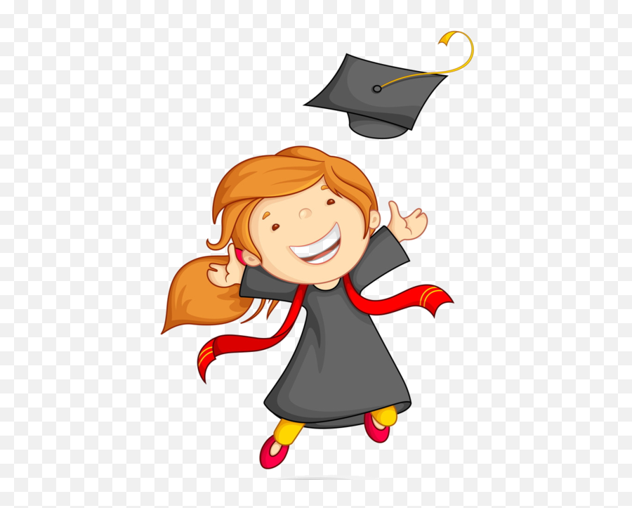 Graduate Kids Clipart - Kid Graduation Clipart Emoji,Graduate Clipart