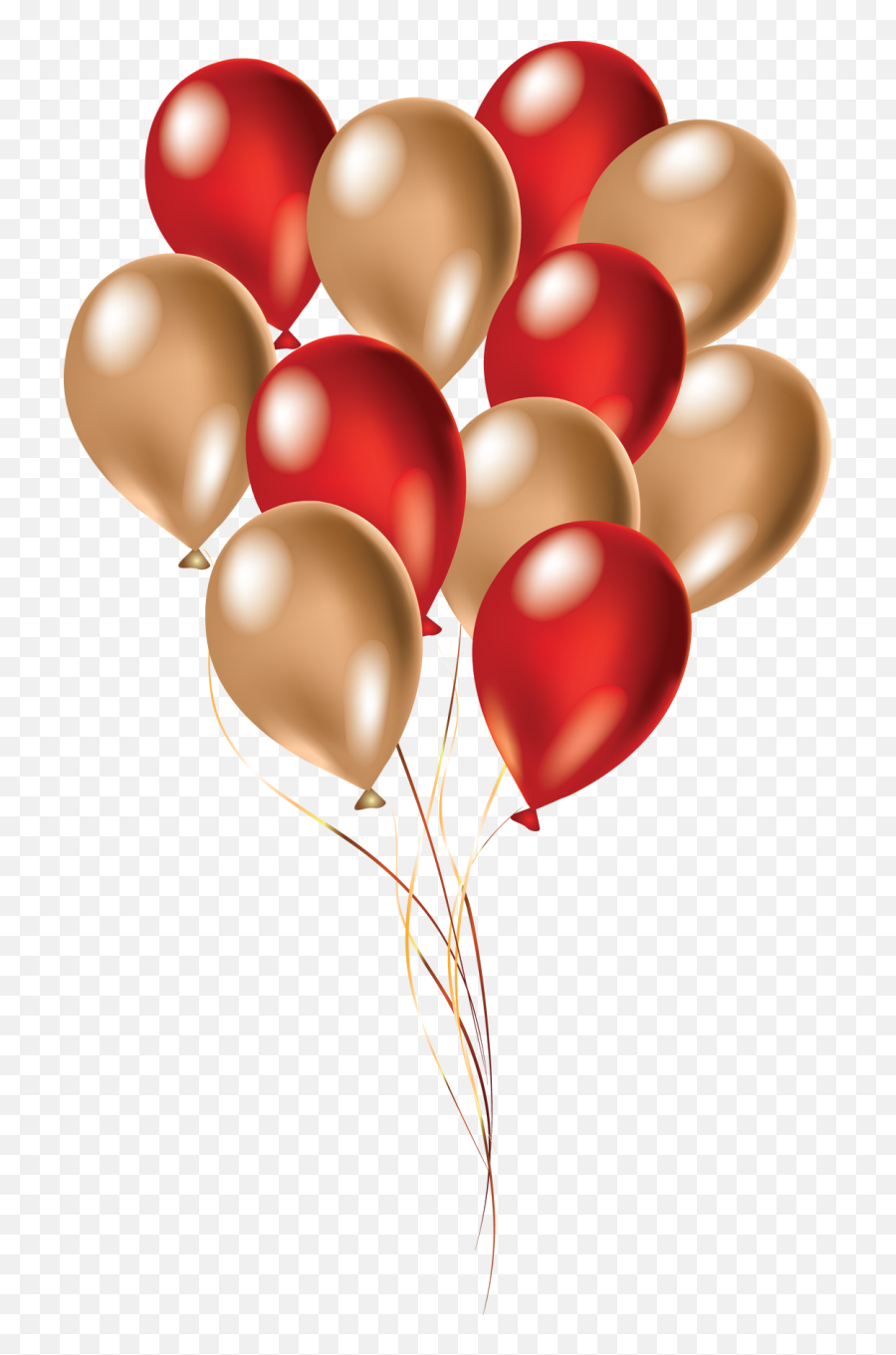 Balloons By Dennis - Red Gold Balloon Png Full Size Png Happy Birthday Images For Photoshop Emoji,Red Balloon Png