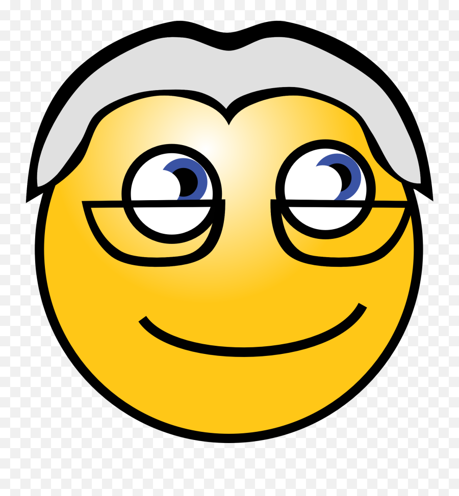 Old Man With The Glasses Clipart - Transparent Old Man Smiley Face Emoji,Glasses Clipart