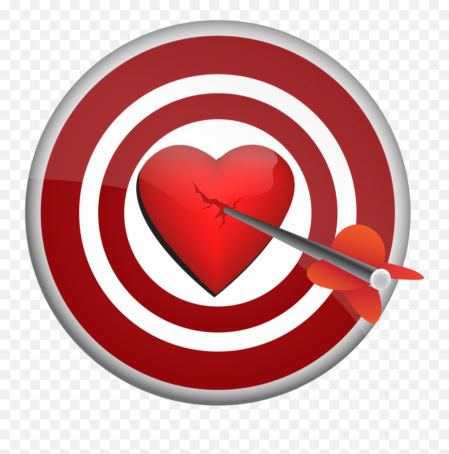 Free Heart With Dart 1187979 Png With - Love Darts Game Emoji,Dart Png