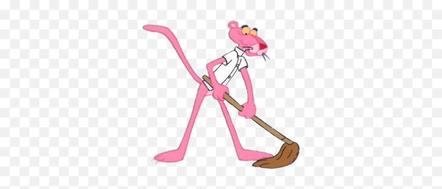 Transparent Pink Panther Cleaning Png Image - Cartoon Pink Panther Cleaning Emoji,Cleaning Png