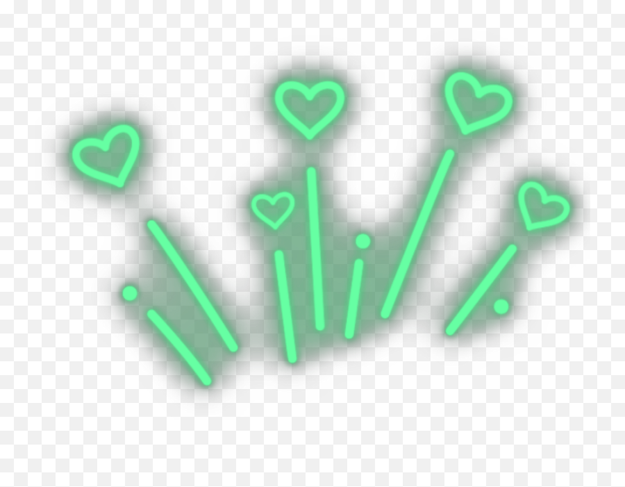 Download Hd Mq Green Heart Hearts Lines - Neon Green Hearts Transparent Emoji,Green Heart Png