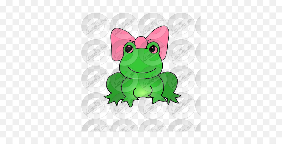 Frog Pink Bow Picture For Classroom Emoji,Pink Bow Clipart