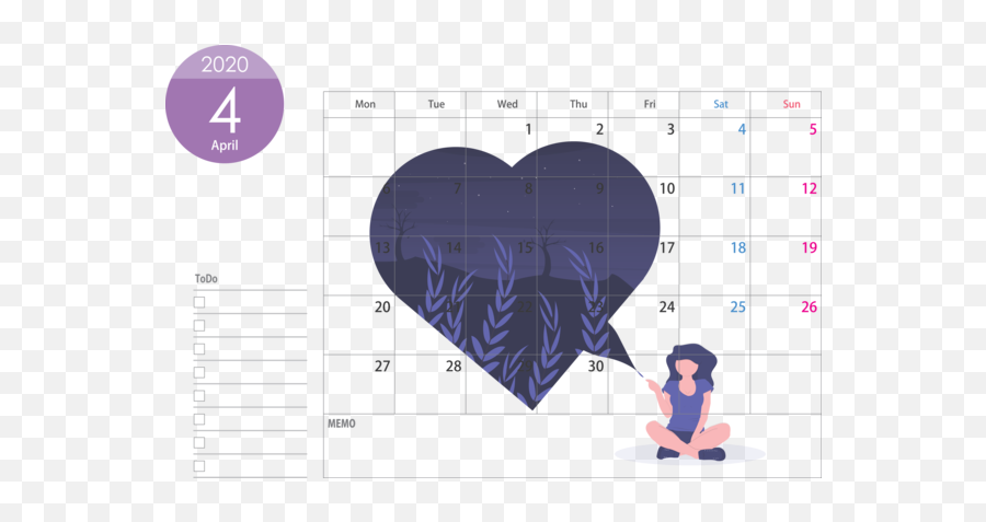 New Year Text Heart Line For Printable 2020 Calendar For New Emoji,Heart Line Png
