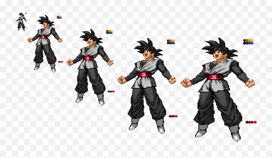 Custom Black Goku Sprite - Goku Black Pixel Art Full Size Emoji,Goku Black Transparent