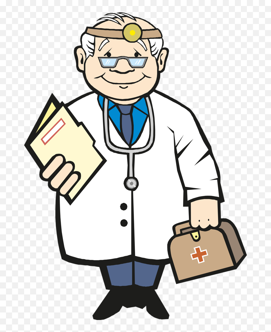 Library Of Book Doctor Picture Freeuse Download Png Files - Cartoon Doctor Male Older Emoji,Community Helpers Clipart