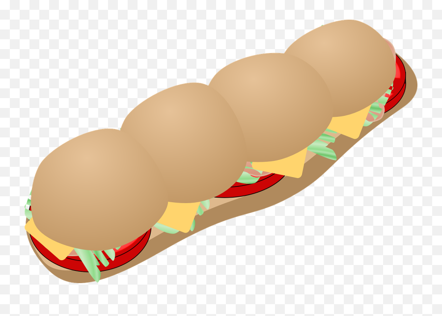 Submarine Sandwich - Cartoon Sub Sandwich Clipart Emoji,Submarine Clipart