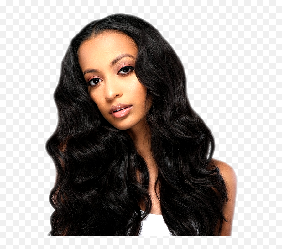 Download Black Hair Model Png - Wig Png Image With No Black Hair Model Transparent Background Emoji,Model Png