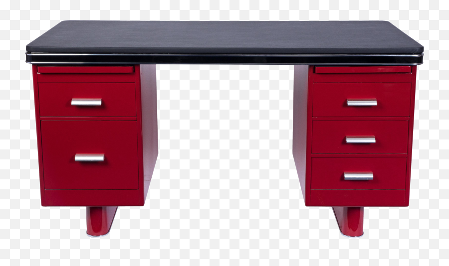 Wonderful Art Deco Metal Desk By - Red Art Deco Desk Emoji,Desk Transparent
