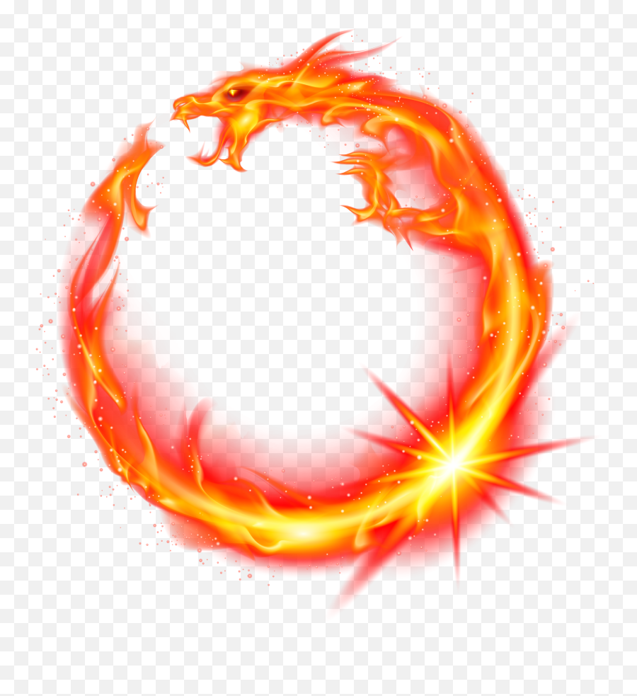 Flame Dragon Fire Red - Transparent Red Fire Circle Png Emoji,Fire Dragon Png