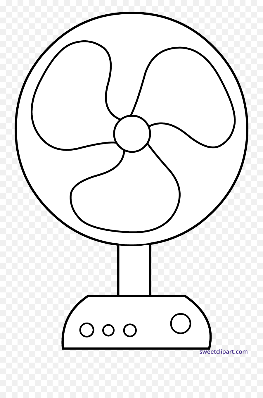 Electric Fan Line Art - Clip Art Coloring Fan Emoji,Fan Clipart