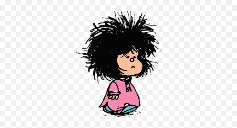 Check Out This Transparent Mafalda Bad Hair Day Png Image - Mafalda Png Emoji,Cartoon Hair Png