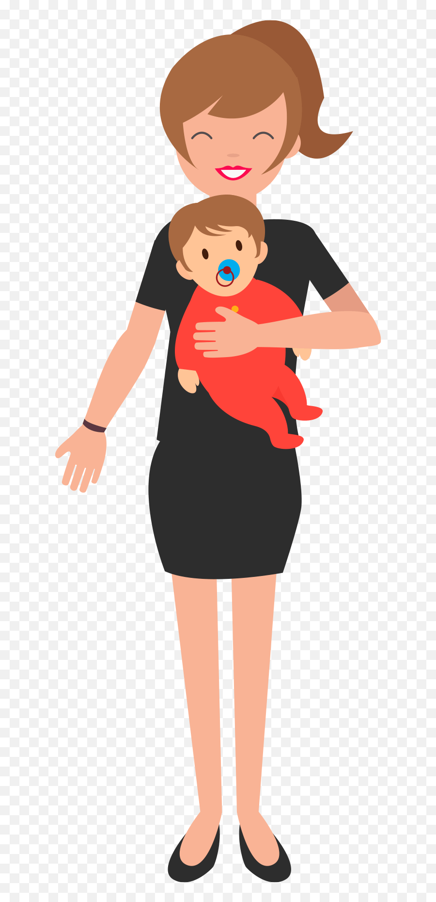 Transparent Mother Standing Clipart - Happy Emoji,Mother Clipart