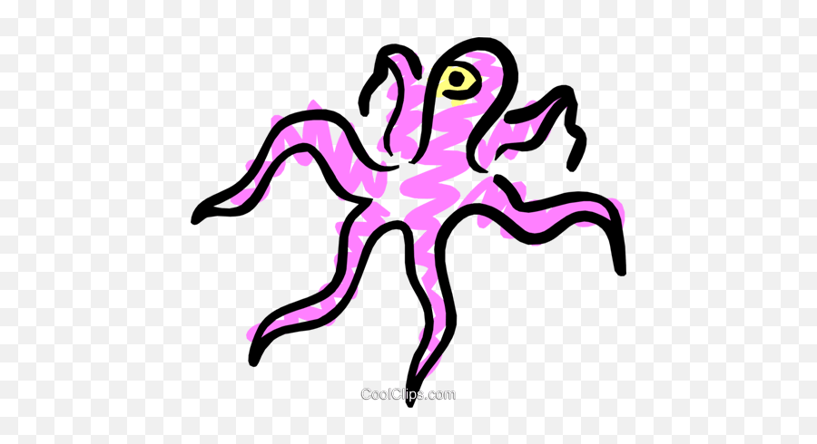 Octopus Royalty Free Vector Clip Art Illustration - Octopus Emoji,Octopus Clipart Free