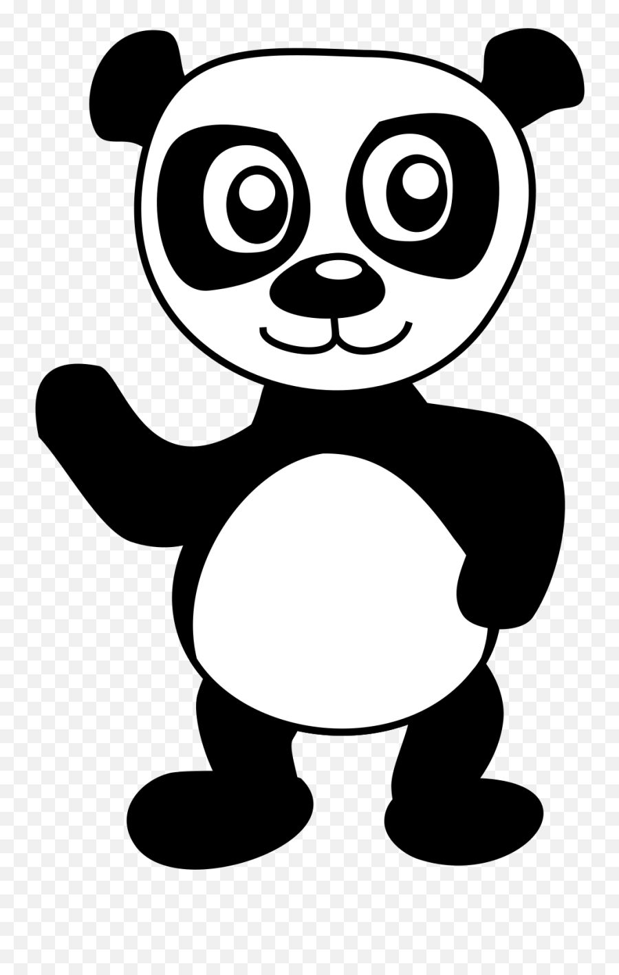 Black Bear Clipart White Background - Cartoon Panda Checkered Background Emoji,Bear Clipart Black And White