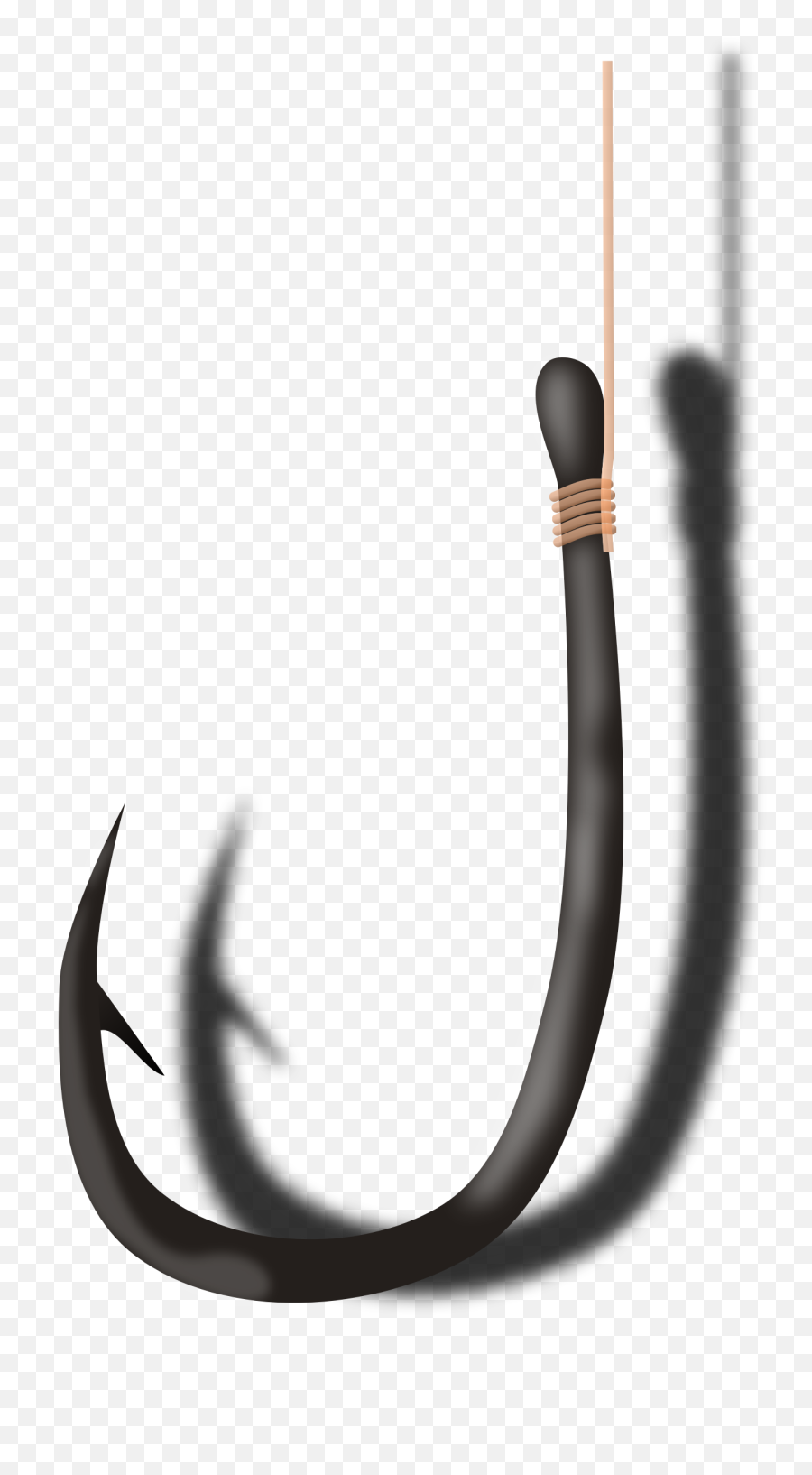 Hook Clipart - Fishing Hook With Line Png Emoji,Hook Clipart