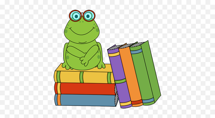 Frog - Frog Reading A Book Clipart Emoji,Book Clipart