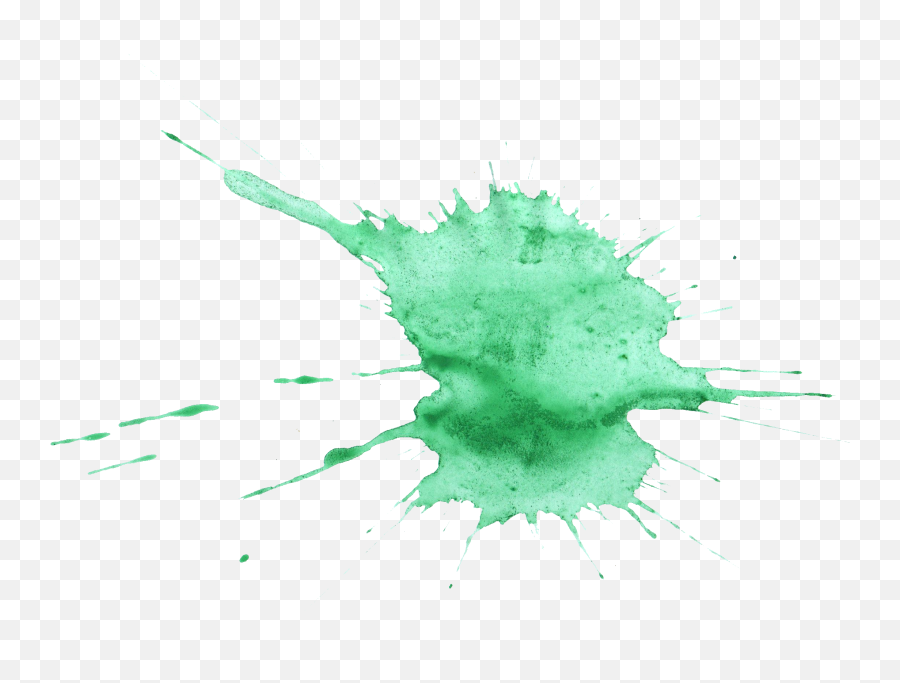 16 Green Watercolor Splatter - Transparent Green Watercolor Splash Png Emoji,Watercolor Splash Png
