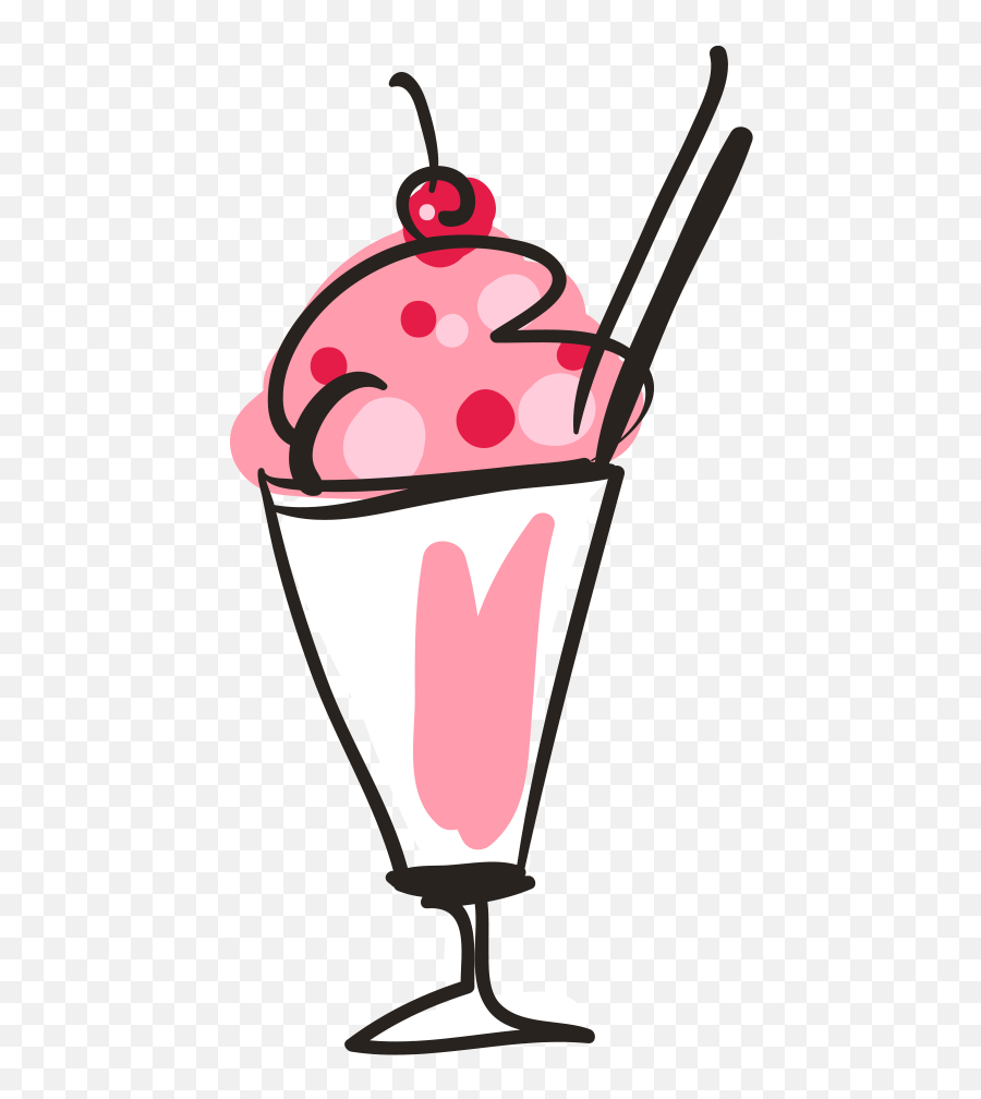 Ice Cream Cone Sundae Milkshake - Milkshake Vector Png Emoji,Milkshake Clipart