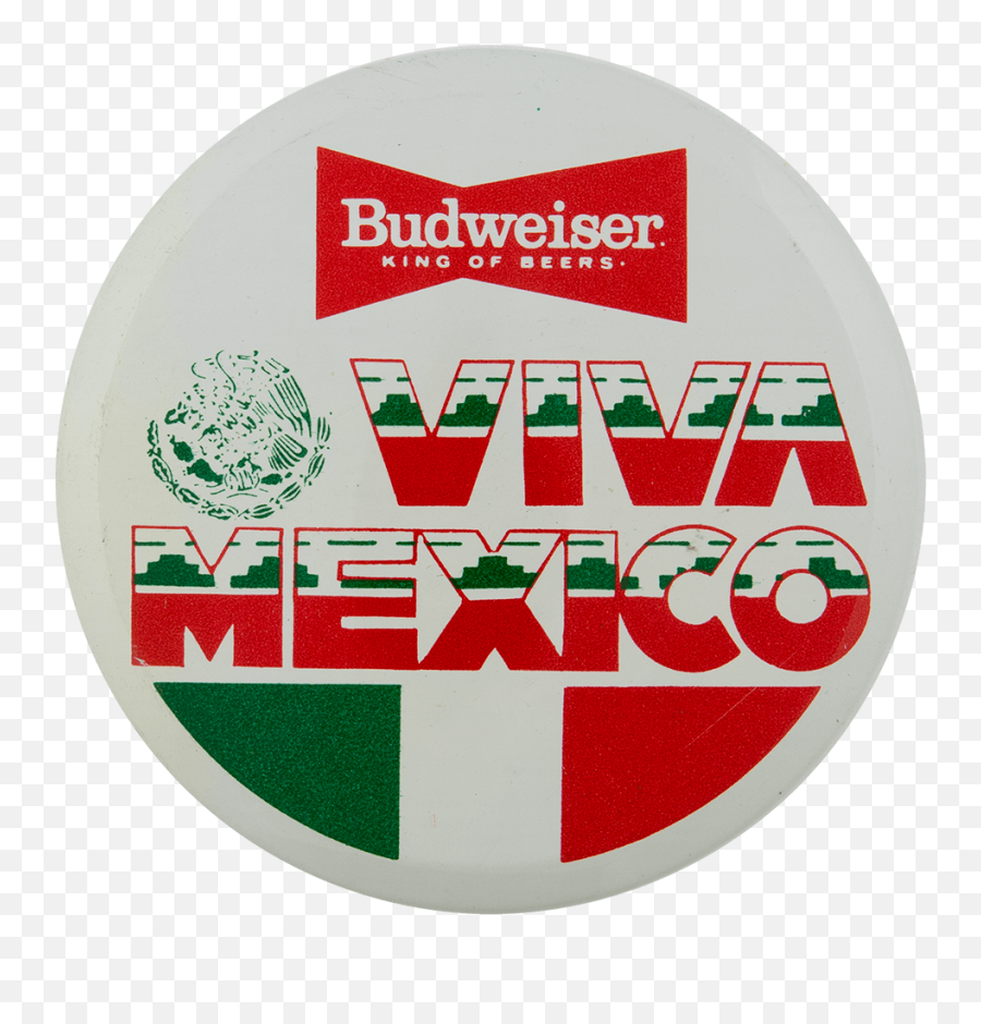 Budweiser Viva Mexico Flag Busy Beaver Button Museum Emoji,Mexico Flag Png