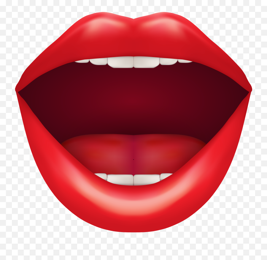 Open Red Mouth Png Clip Art Emoji,Mouth Clipart