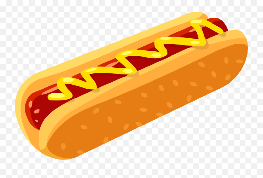 Sausage American Food Hot Dog Png - Transparent Background Hot Dog Cartoon Emoji,Bread Clipart