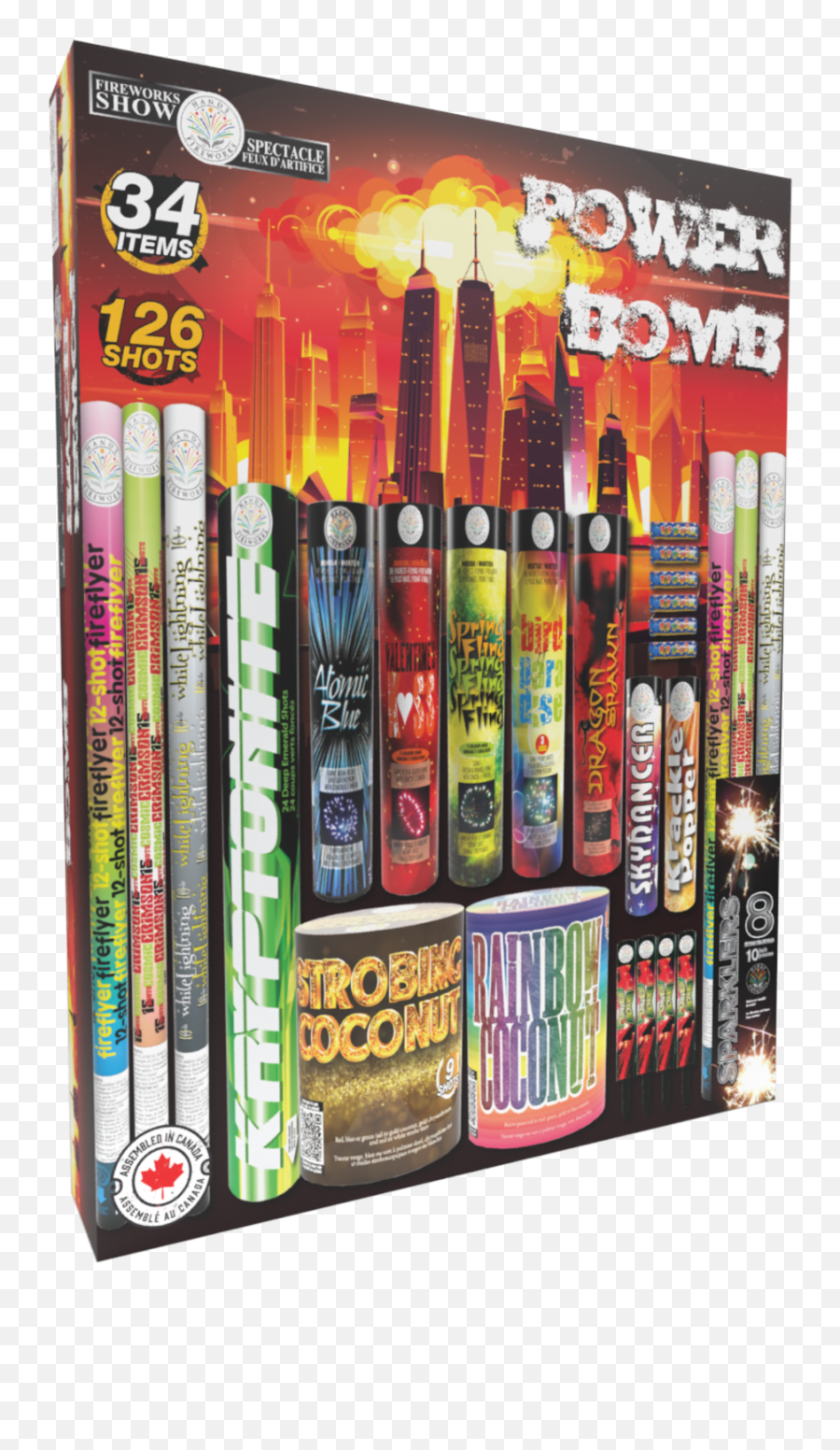 Power Bomb Box - Archangel Fireworks Inc Emoji,Fireworks Png 24 Transparency