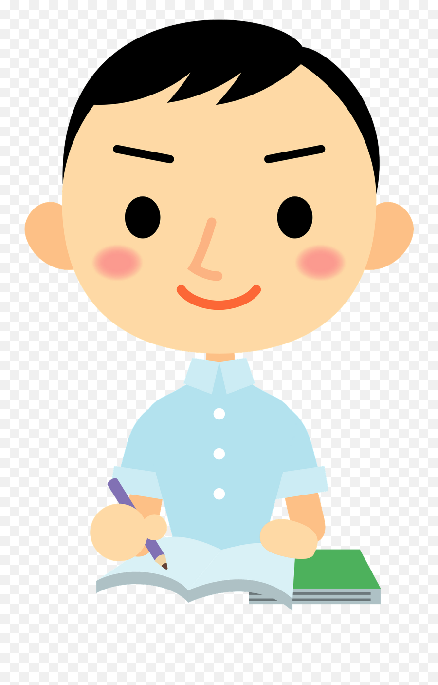 Male Student Is Studying Clipart Free Download Transparent - Male Student Clip Art Emoji,Study Clipart