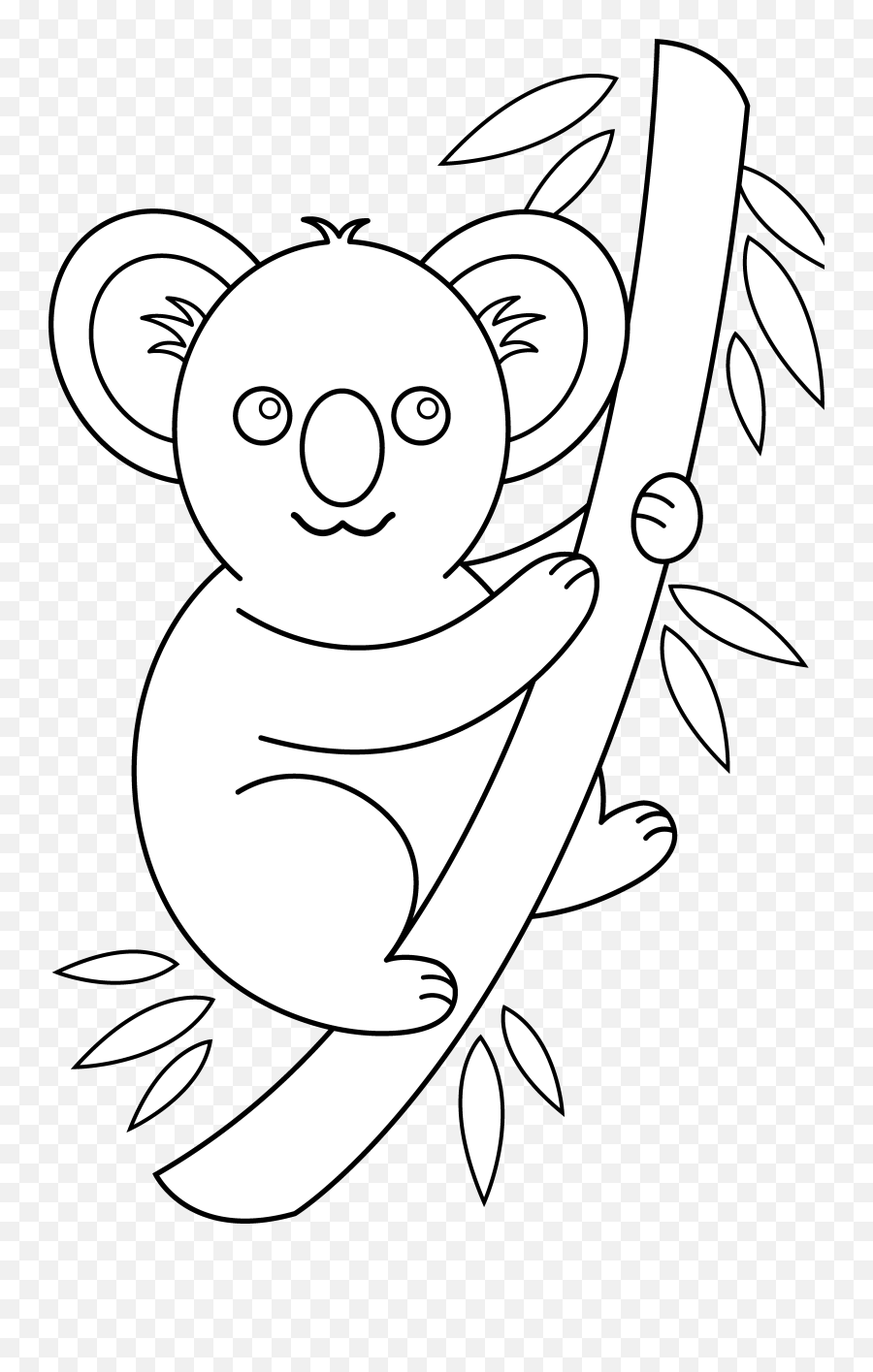 Photos Of Koala Clip Art Drawing - Cartoon Koala Clipart Black And White Emoji,Koala Clipart