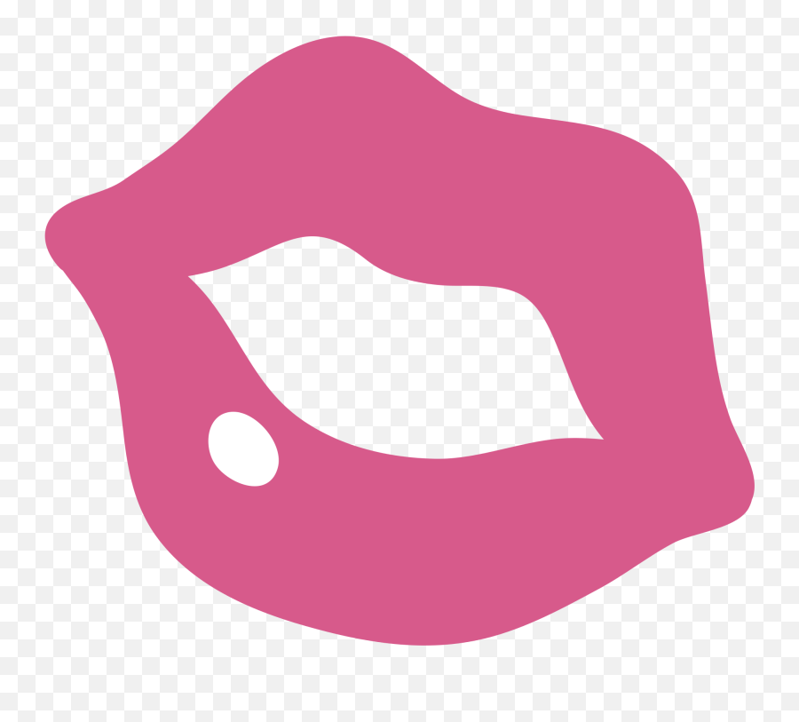 Download Hd Tongue Clipart Transparent - Pink Kiss Transparent Emoji,Tongue Clipart