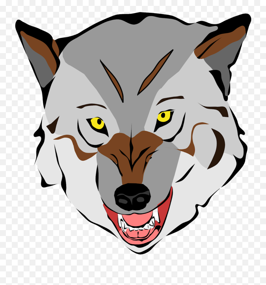 Head Clipart Werewolf Head Werewolf - Cartoon Wolf Face Png Emoji,Werewolf Png