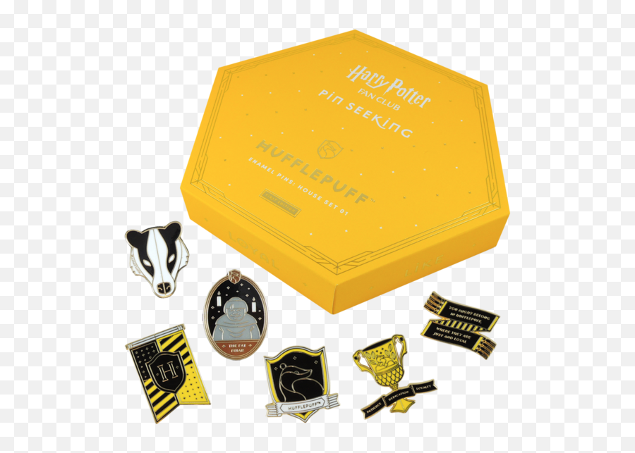 First Edition Hufflepuff Enamel Pins Set - Badger Emoji,Hufflepuff Png