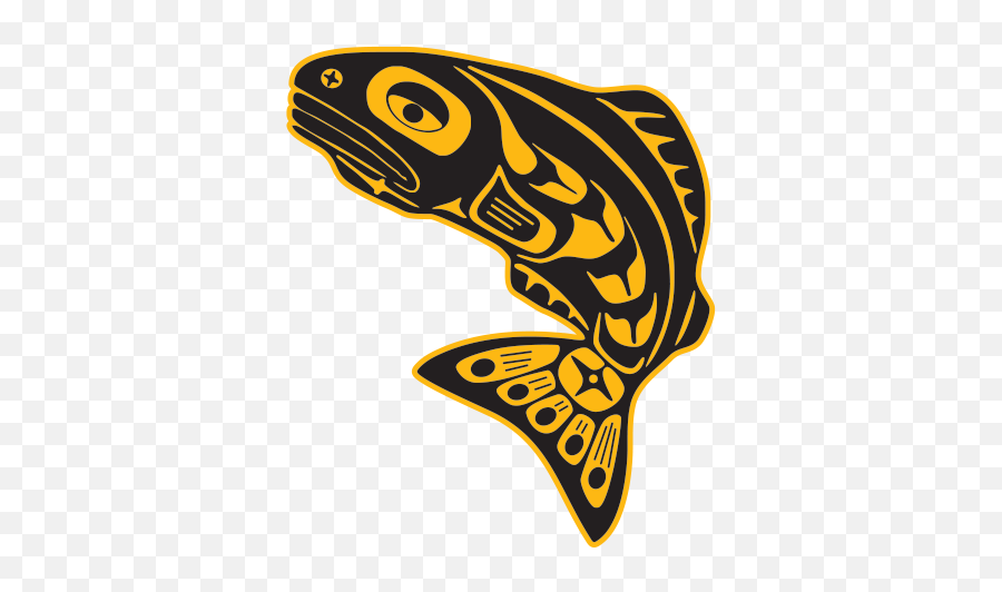 Printed Vinyl Ancient Aztecs Native - Salmon Native American Clip Art Emoji,Fish Logos