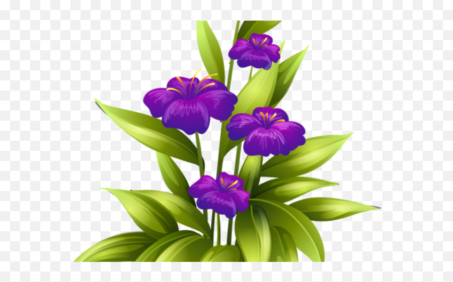 Purple Flower Clipart Transparent Background Transparent - Bunch Of Purple Flowers Transparent Background Clipart Emoji,Flower Clipart Transparent