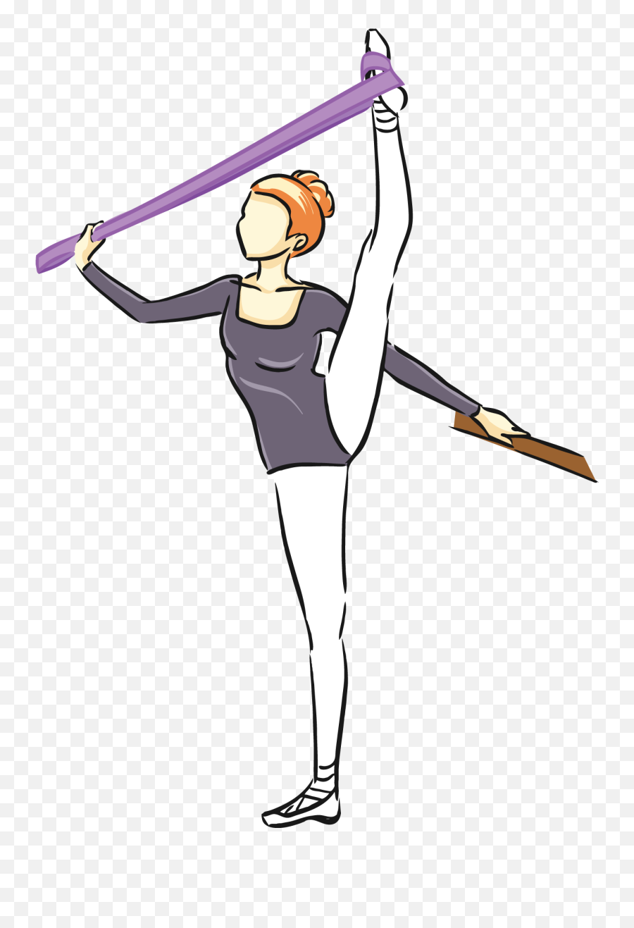 Cheer Drawing Heel Stretch - Stretching Clipart Full Size Stretches To Do With A Plum Band Emoji,Cheer Megaphones Clipart