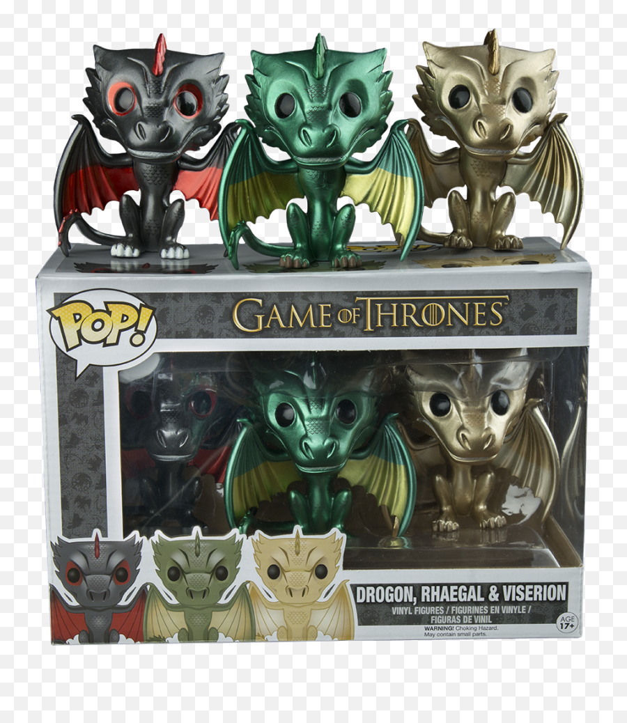 Pop Game Of Thrones Funko Game - Funko Pop Drogon Metallic Emoji,Game Of Thrones Dragon Png