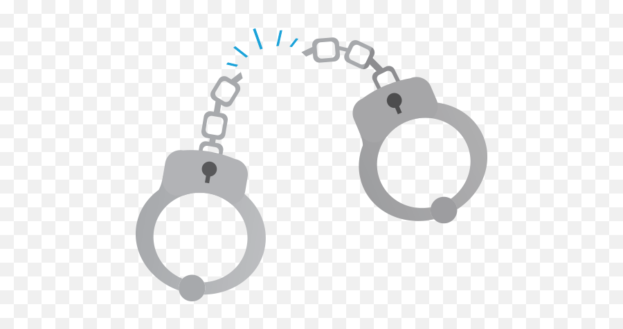 Broken Handcuffs Transparent Png Image - Solid Emoji,Handcuffs Transparent Background