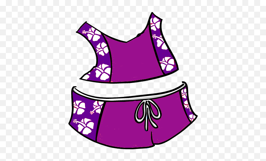 Purple Bathing Suit - Bathing Suit Clip Art Full Size Png Emoji,Bathing Suit Clipart