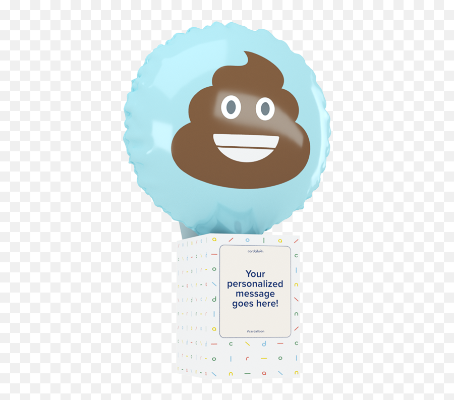 Poop Emoji Balloon Cardalloon,Shit Emoji Png