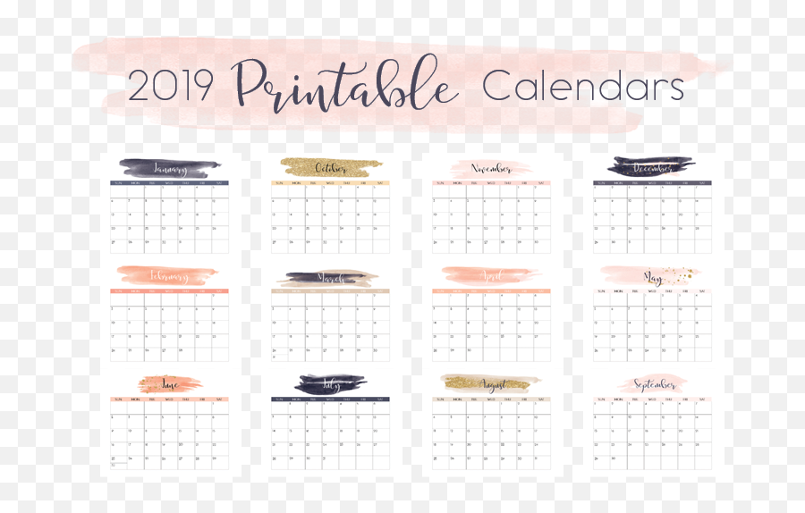 Free Printable 2019 Calendar With Holidays - Simply Couture Emoji,2019 Calendar Png