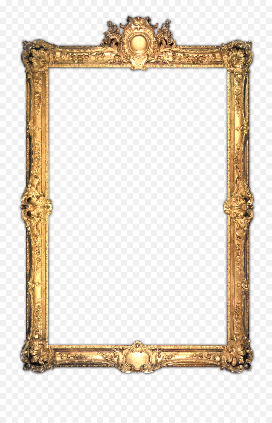 Silver Circle Matted - Gold Gilded Frame Png Full Size Png Emoji,Gold Circle Frame Png