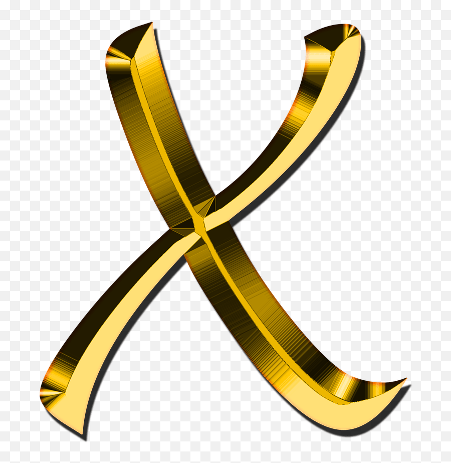 X Letter Png Transparent Image - Transparent Gold Letter X Emoji,X Png