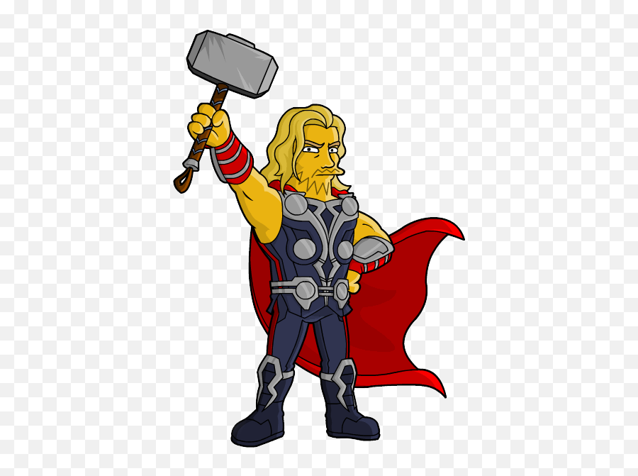 Download Thor From Springfield Simpsons Avengers Movie - Springfield Punx Thor Emoji,Movie Clipart