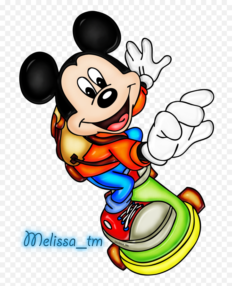 Download Mickey Mouse Png Disney - Mickey Mouse On Skateboard Emoji,Mickey Mouse Png