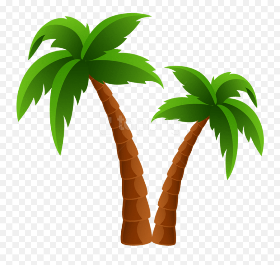 Free Png Download Two Palm Trees Png - Transparent Background Palm Tree Clipart Emoji,Trees Png
