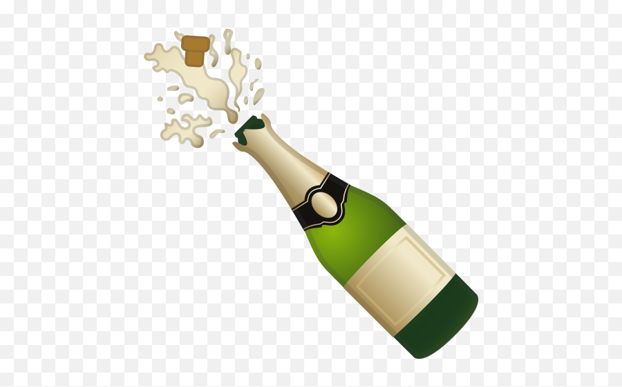 Bottle With Popping Cork Icon - Champagne Bottle Emoji,Champagne Bottle Png