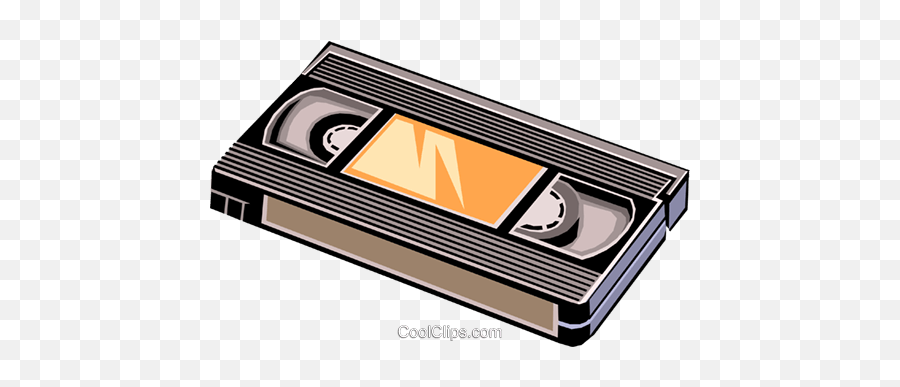 Video Tape Royalty Free Vector Clip Art Illustration - Video Tape Clipart Emoji,Vhs Tape Png