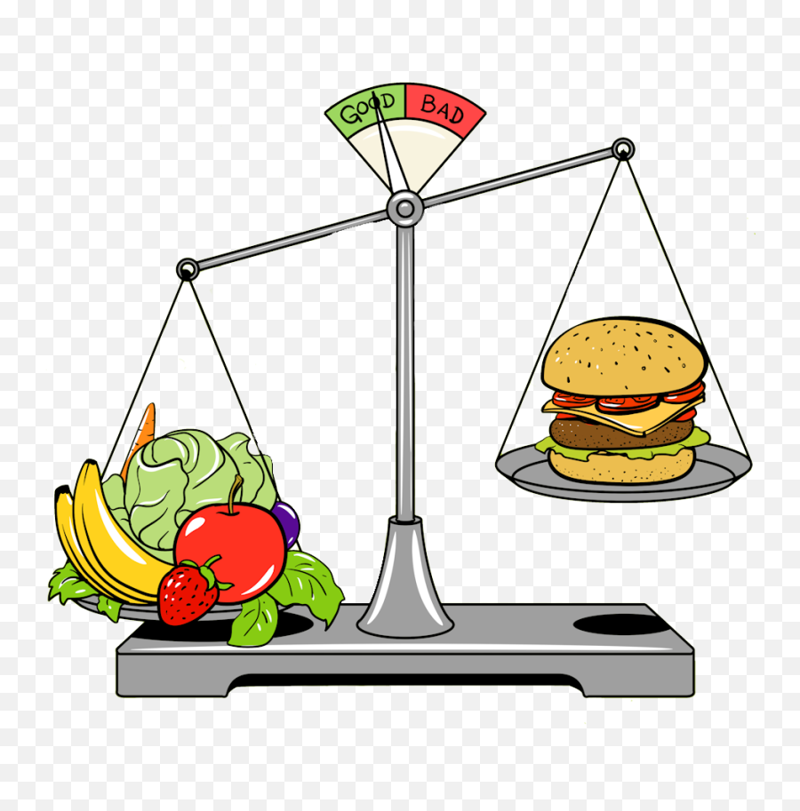 Healthy Food Vs Junk Food Cartoon - Cartoon Healthy And Junk Food Emoji,Junk Food Clipart
