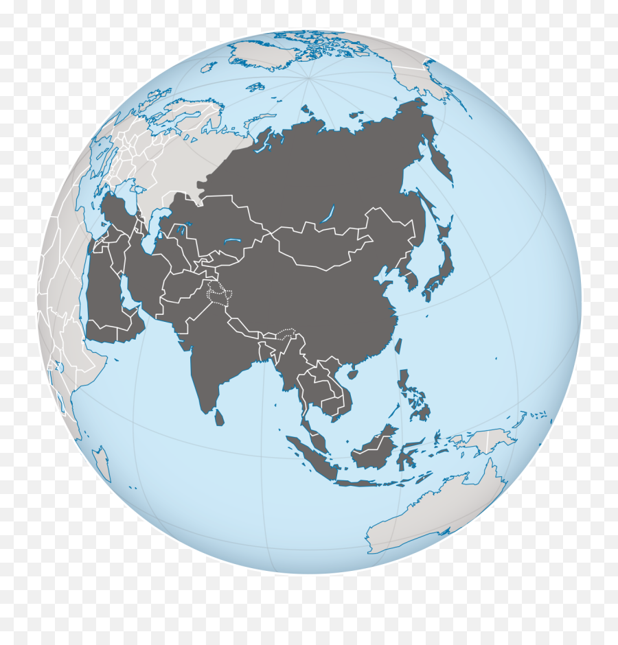 Fileasia On The Globe Greysvg - Wikimedia Commons Asia 2 Emoji,Transparent Globe