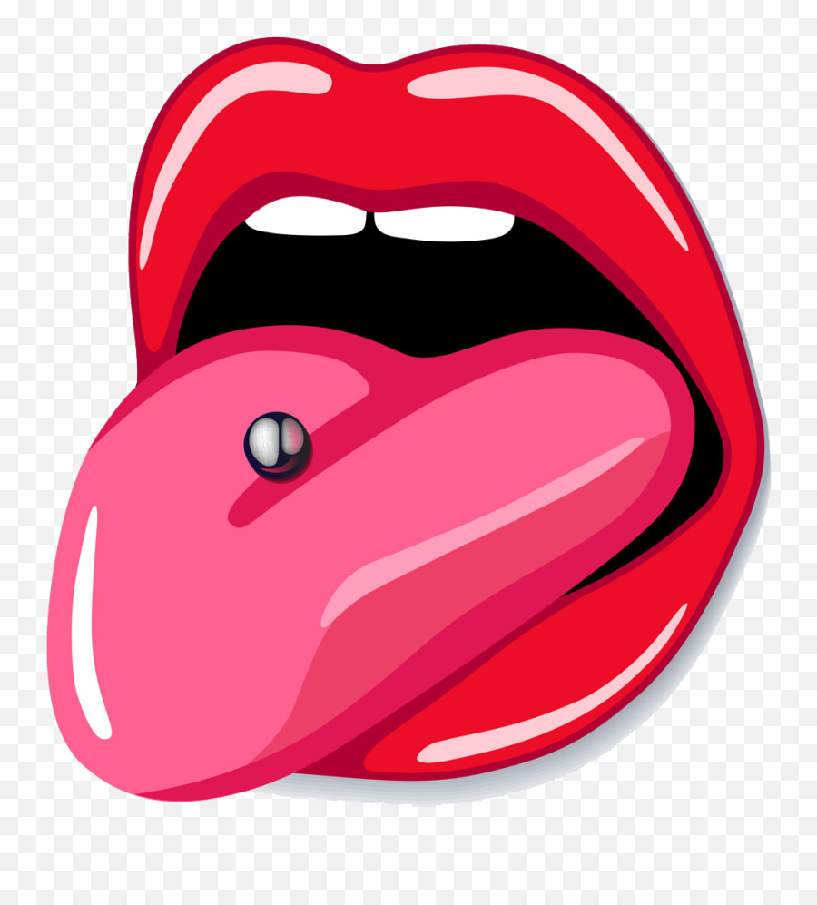 Tongue Transparent Hq Png Image - Piercing Tongue Art Emoji,Tongue Transparent
